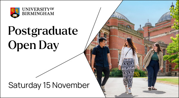 Postgraduate Open Day - 15 Nov 25